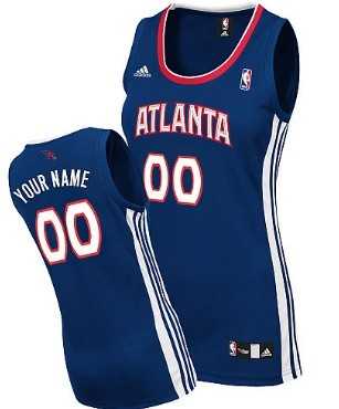 Women%27s Customized Atlanta Hawks Blue Jersey